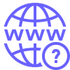 World Wide Web icon with a question mark.